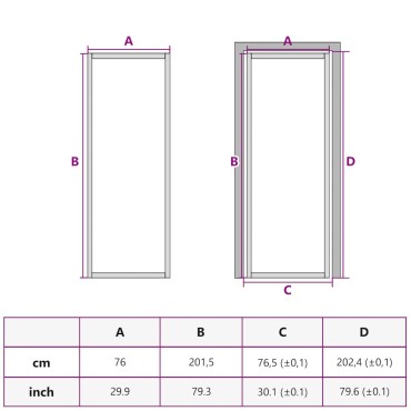 vidaXL Εσωτερική Πόρτα Χρυσή 76 x 201,5 εκ. Ψημένο Γυαλί & Αλουμίνιο