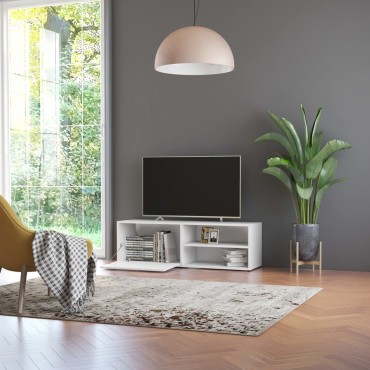 vidaXL Έπιπλο Τηλεόρασης Λευκό 120x34x37cm από Επεξ. Ξύλο