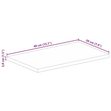 vidaXL Επιφάνεια Τραπεζιού Ορθογώνια 40x20x3,8cm Ανακυκλωμένο Ξύλο 1 τεμ.