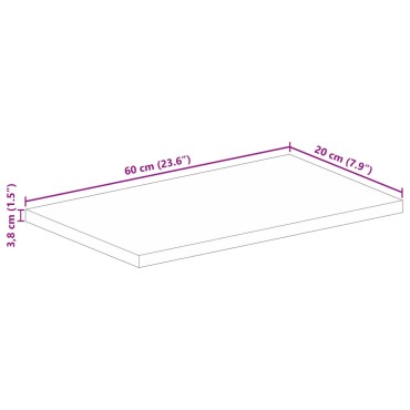 vidaXL Επιφάνεια Τραπεζιού Ορθογώνια 60x20x3,8cm Ανακυκλωμένο Ξύλο 1 τεμ.