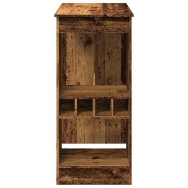 vidaXL Τραπέζι Μπαρ με Ράγες 90x47,5x103,5cm Επεξεργ. Ξύλο 1 τεμ.