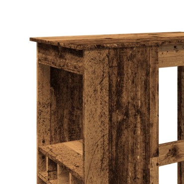 vidaXL Τραπέζι Μπαρ με Ράγες 90x47,5x103,5cm Επεξεργ. Ξύλο 1 τεμ.