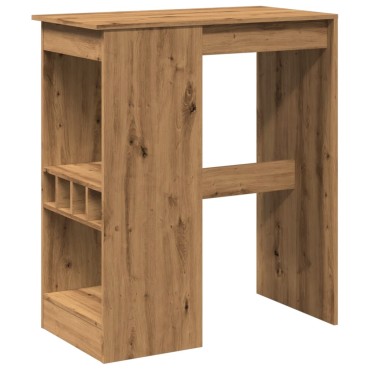 vidaXL Τραπέζι Μπαρ με Ράγες Δρυς 90x47,5x103,5cm Επεξεργ. Ξύλο 1 τεμ.