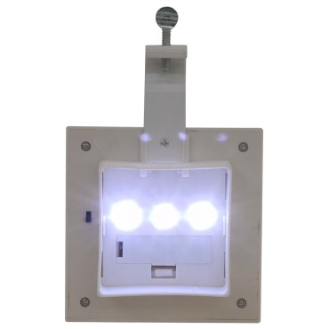 vidaXL Φωτιστικά Εξωτ. Χώρου Ηλιακά 12 τεμ. LED Τετράγωνα Λευκά 12 εκ.