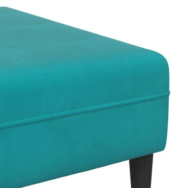 vidaXL Καναπές 3 τεμ. Τιρκουάζ Βελούδο 250x188x76cm  Τριθέσιος