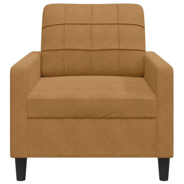 vidaXL Πολυθρόνα Καφέ Βελούδινη 77x77x80cm 1 τεμ. Γωνιακός