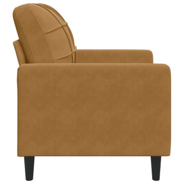 vidaXL Πολυθρόνα Καφέ Βελούδινη 77x77x80cm 1 τεμ. Γωνιακός