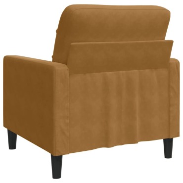 vidaXL Πολυθρόνα Καφέ Βελούδινη 77x77x80cm 1 τεμ. Γωνιακός