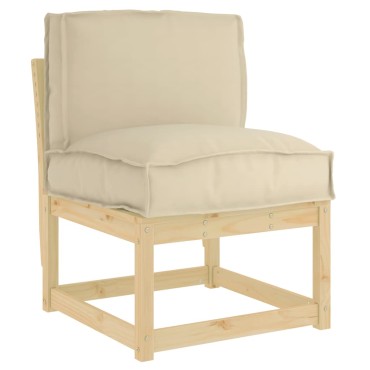 vidaXL Μαξιλάρι Μπεζ 50x40x12cm Ύφασμα Όξφορντ