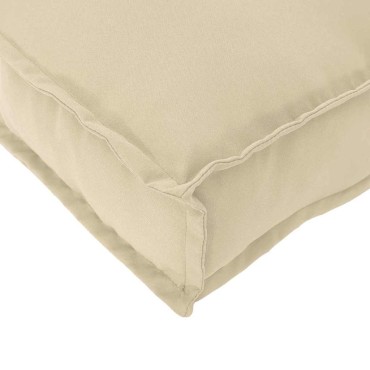 vidaXL Μαξιλάρι Μπεζ 50x40x12cm Ύφασμα Όξφορντ