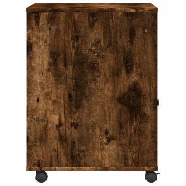 vidaXL Βάση Εκτυπωτή με Ρόδες Καπνιστή Δρυς 60x50x67 εκ.