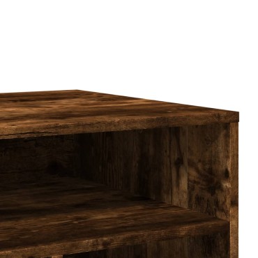 vidaXL Βάση Εκτυπωτή με Ρόδες Καπνιστή Δρυς 60x50x67 εκ.