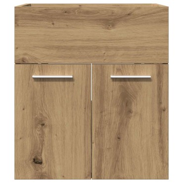 vidaXL Ντουλάπι νιπτήρα μπάνιου Δρυς τεχνίτης 41x38,5x46cm 1 τεμ.
