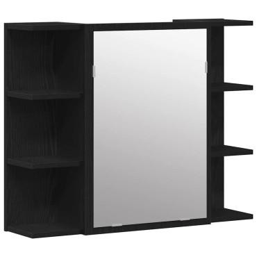 vidaXL Σετ Επίπλων Μπάνιου 3 τεμ. Μαύρο 30x30x99,5 εκ