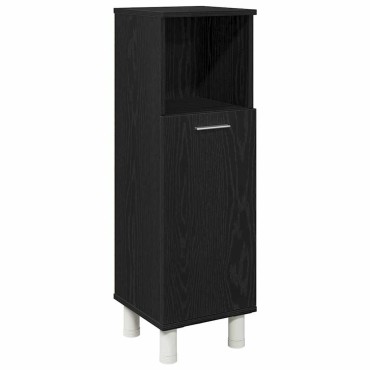 vidaXL Σετ Επίπλων Μπάνιου 3 τεμ. Μαύρο 30x30x99,5 εκ