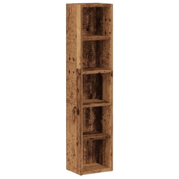 vidaXL Έπιπλα για CD 2 τεμ. Παλαιό Ξύλο 21x16x93,5cm από Επξ. Ξύλο