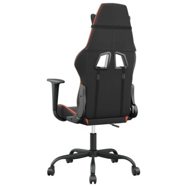 vidaXL Καρέκλα Gaming Μαύρο/Πορτοκαλί Συνθετικό Δέρμα 66x56x(120,5-131)cm 1 τεμ.