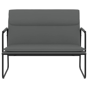 vidaXL Πάγκος Γκρι 100x64x80cm από Συνθετικό Δέρμα 1 τεμ.