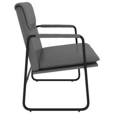 vidaXL Πάγκος Γκρι 100x64x80cm από Συνθετικό Δέρμα 1 τεμ.