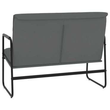 vidaXL Πάγκος Γκρι 100x64x80cm από Συνθετικό Δέρμα 1 τεμ.