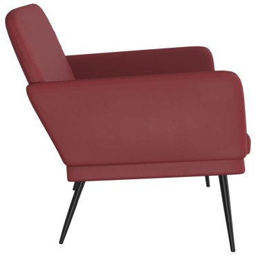 vidaXL Πάγκος Μπορντό 107x80x81cm από Συνθετικό Δέρμα 1 τεμ.