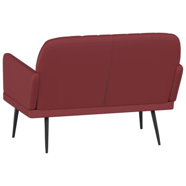 vidaXL Πάγκος Μπορντό 107x80x81cm από Συνθετικό Δέρμα 1 τεμ.