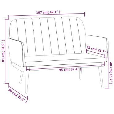 vidaXL Πάγκος Καπουτσίνο 107x80x81cm από Συνθετικό Δέρμα 1 τεμ.