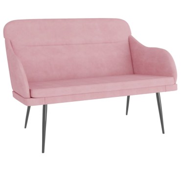 vidaXL Πάγκος Ροζ 110x76x80cm Βελούδινος 1 τεμ.