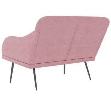 vidaXL Πάγκος Ροζ 110x76x80cm Βελούδινος 1 τεμ.