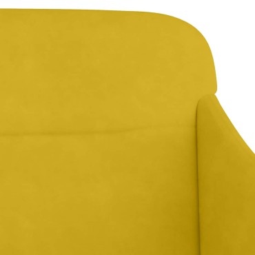 vidaXL Πάγκος Κίτρινο 110x76x80cm Βελούδινος 1 τεμ.
