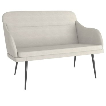vidaXL Πάγκος Κρεμ 110x76x80cm Βελούδινος 1 τεμ.