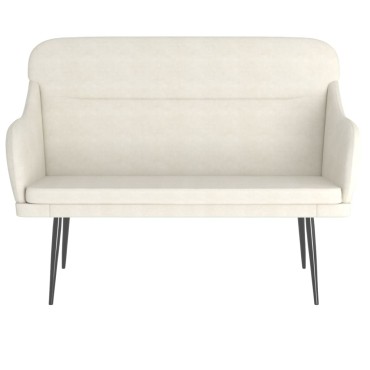 vidaXL Πάγκος Κρεμ 110x76x80cm Βελούδινος 1 τεμ.