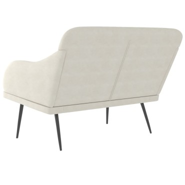 vidaXL Πάγκος Κρεμ 110x76x80cm Βελούδινος 1 τεμ.