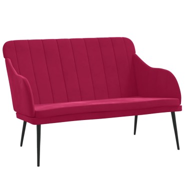 vidaXL Πάγκος Μπορντό 110x76x80cm Βελούδινος 1 τεμ.