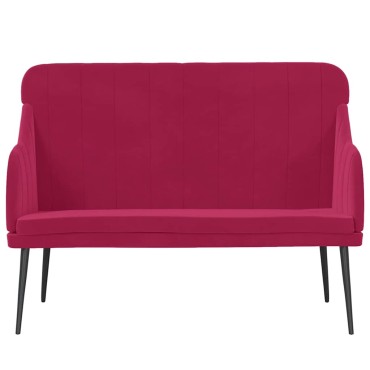 vidaXL Πάγκος Μπορντό 110x76x80cm Βελούδινος 1 τεμ.