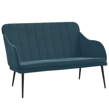 vidaXL Πάγκος Μπλε 110x76x80cm Βελούδινος 1 τεμ.