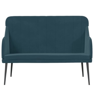 vidaXL Πάγκος Μπλε 110x76x80cm Βελούδινος 1 τεμ.