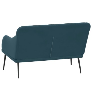 vidaXL Πάγκος Μπλε 110x76x80cm Βελούδινος 1 τεμ.