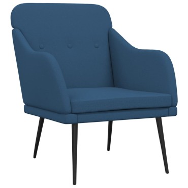 vidaXL Πολυθρόνα Μπλε 63x76x80cm Υφασμάτινη 1 τεμ.