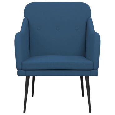 vidaXL Πολυθρόνα Μπλε 63x76x80cm Υφασμάτινη 1 τεμ.