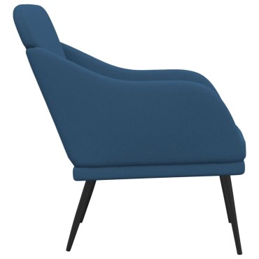 vidaXL Πολυθρόνα Μπλε 63x76x80cm Υφασμάτινη 1 τεμ.