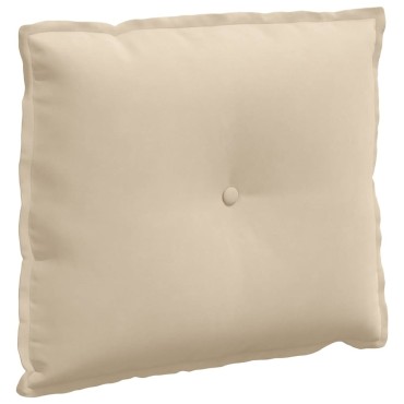 vidaXL Μαξιλάρι Πλάτης Κρεμ 60 x 50 cm Ύφασμα Μικροΐνας