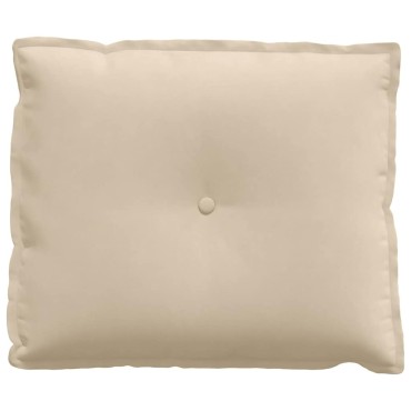 vidaXL Μαξιλάρι Πλάτης Κρεμ 60 x 50 cm Ύφασμα Μικροΐνας