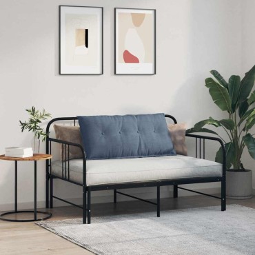 vidaXL Μαξιλάρι Πλάτης Μπλε 100 x 50 cm Υφασμάτινο Κορντουρά
