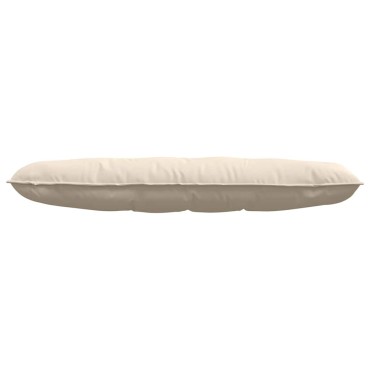 vidaXL Μαξιλάρι Πλάτης Μπεζ 140 x 50 cm Ύφασμα Μικροΐνας
