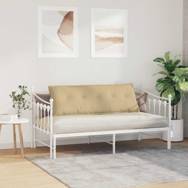vidaXL Μαξιλάρι Πλάτης Γκρι Πράσινο 140 x 50 cm Υφασμάτινο Κορντουρά