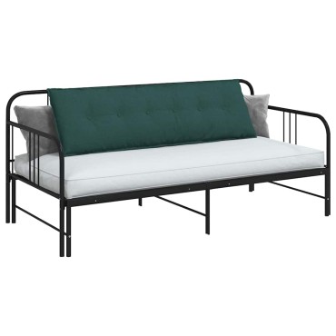 vidaXL Μαξιλάρι Πλάτης Σκούρο Πράσινο 160 x 19 x 50 εκ ύφασμα