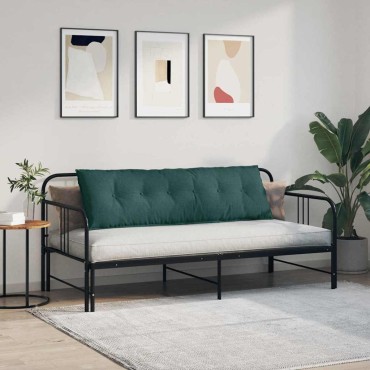 vidaXL Μαξιλάρι Πλάτης Σκούρο Πράσινο 160 x 19 x 50 εκ ύφασμα