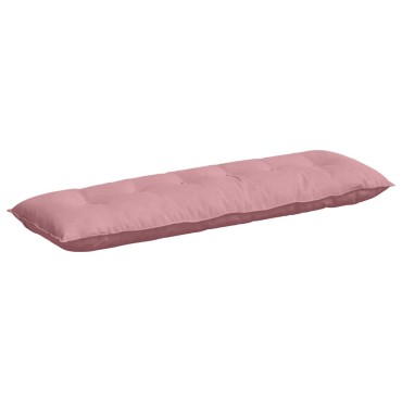 vidaXL Μαξιλάρι Πλάτης Ροζ 160 x 50 cm Υφασμάτινο Κορντουρά