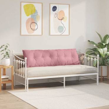 vidaXL Μαξιλάρι Πλάτης Ροζ 160 x 50 cm Υφασμάτινο Κορντουρά